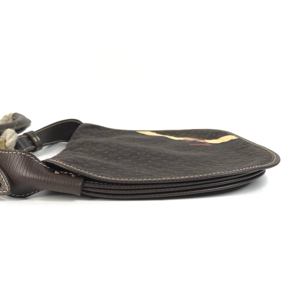 Louis Vuitton M40021 Monogram Mini-Lin Aman Bag Crossbody Flap Shoulder Bag