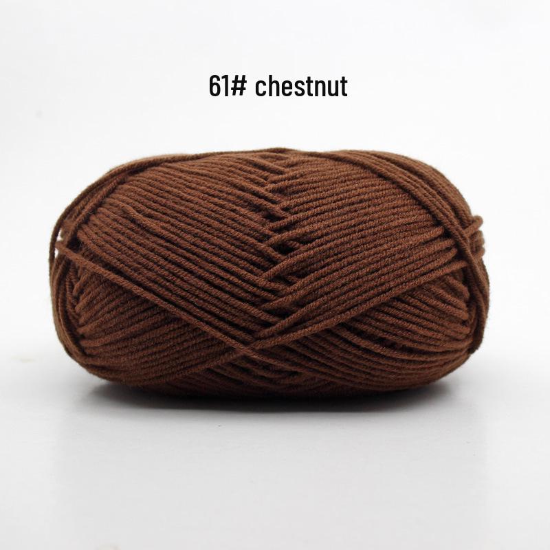 4-Ply Milk Cotton Yarn for DIY Baby Scarf & Blanket Knitting