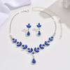 Evening Party Necklace High-Quality Wedding Jewelry Set Earrings And Necklace Set Adjustable Rhinestone Necklace Set For Evening