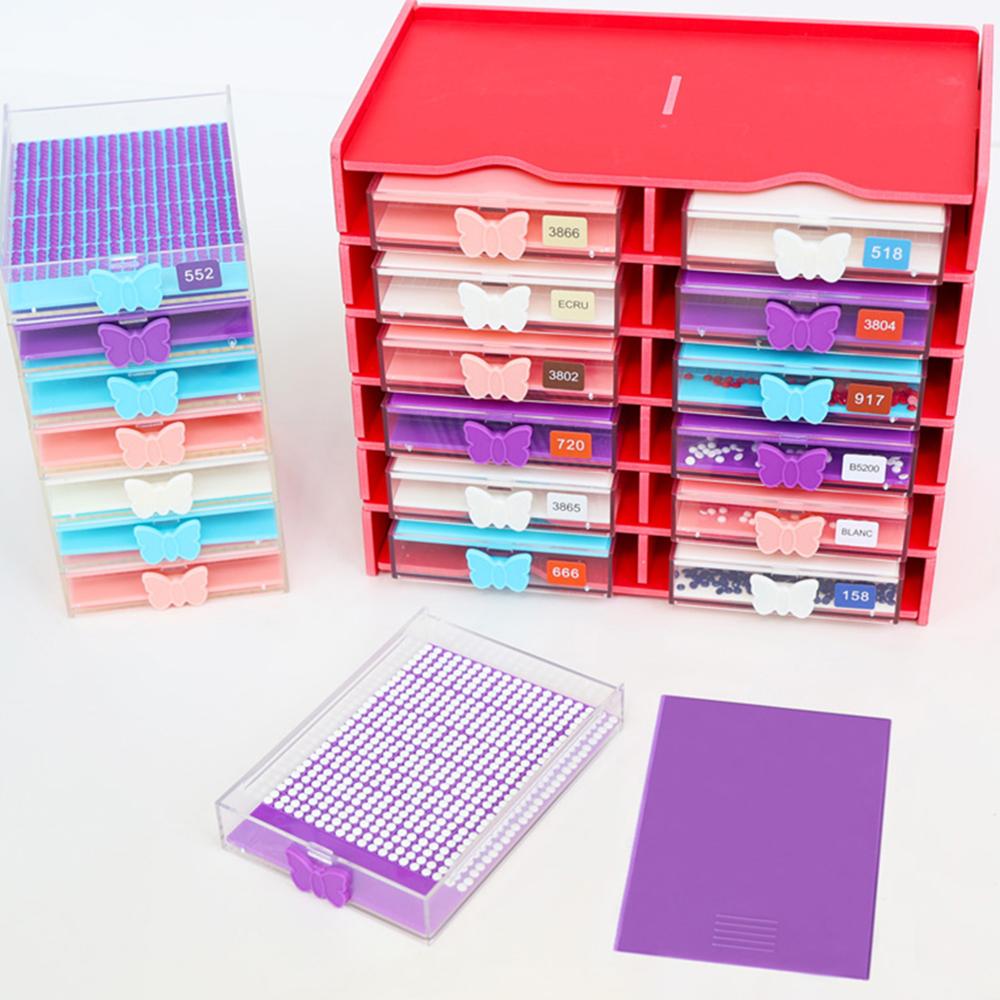 New Drawer Diamonds Painting Art Tool Tray With Rack DIY Mosaic Diamond Embroidery Tary 5D Handmade Handicrafts Tool Accessories