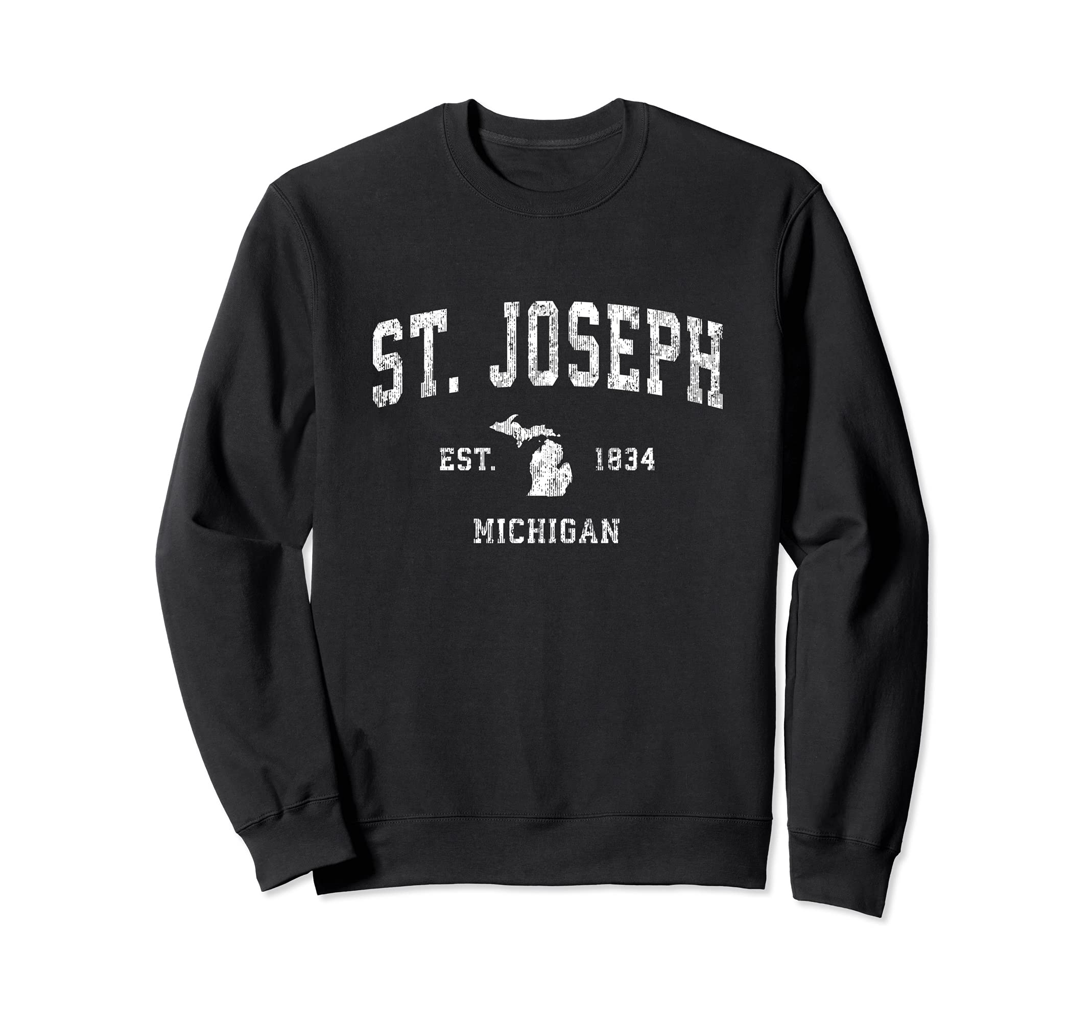 

St. Joseph Michigan MI Vintage Athletic Sports Design Sweatshirt