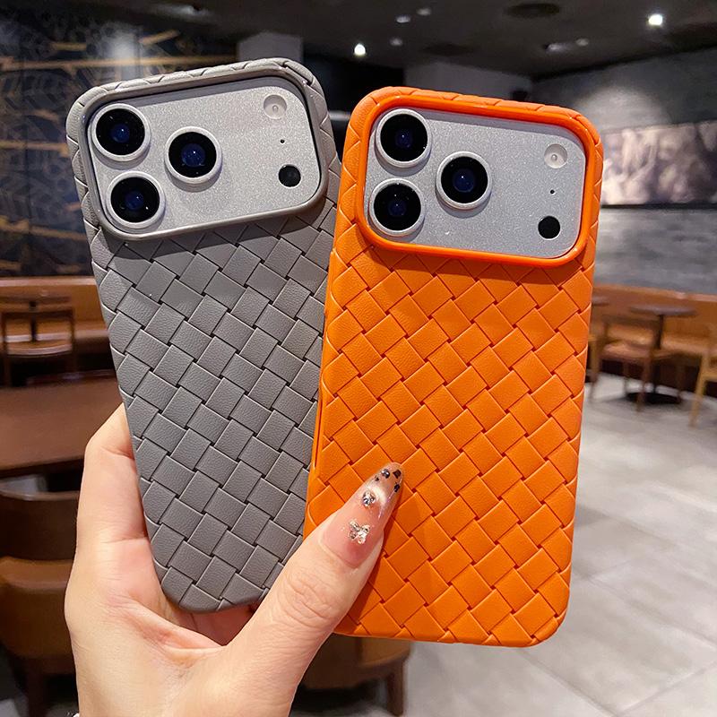 Luxusní nárazuvzdorný kryt pro IPhone 17 Air 16 15 14 13 Pro Max Prodyšný Cool Tkaný Mřížkový Měkký Silikonový Kryt pro IPhone 16Pro