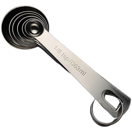 Stainless Steel Measuring Spoon Set with Scale Accurate Dosage Measuring Spoon Dishwasher Safe Kitchen Gadget for Coffee Milk Powder Spices