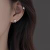 Simple Silver Needle with Diamond Beads Ear Hook Women's Ear Bone Pin Simple Earrings
