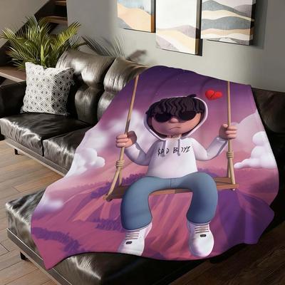 Mexican Singer Junior H Blanket For Sofa Office Bed Plane Travel Sleep Read Relax Camping Soft And Warm