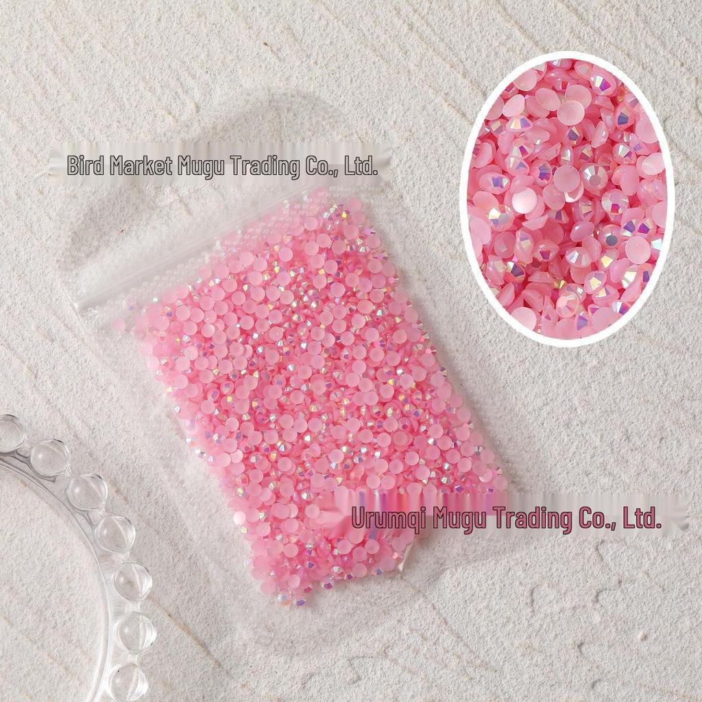 Jelly 3mm AB White Flat-Back Rhinestone for Nail Art