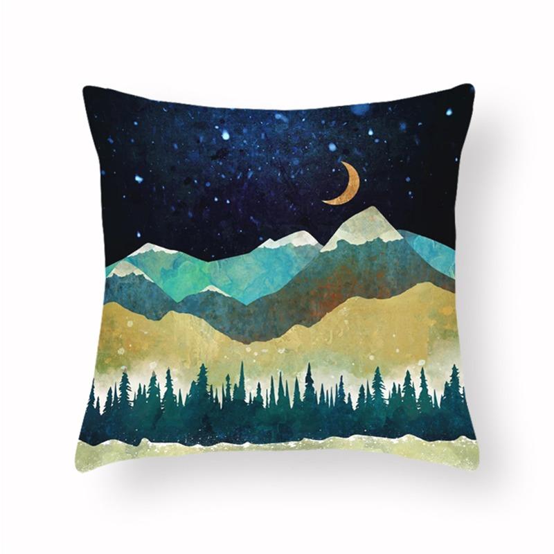 Abstract Sunrise Scenery Pillowcase Dormitory Decoration Office Living Room Sofa Home Pillowcase