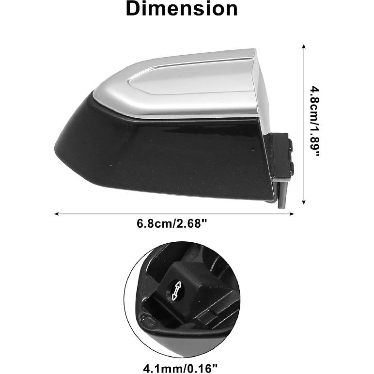 ACROPIX Türschlosszylinder-Abdeckkappe vorne rechts Passend für Cadillac ATS - 1 Stück Schwarz