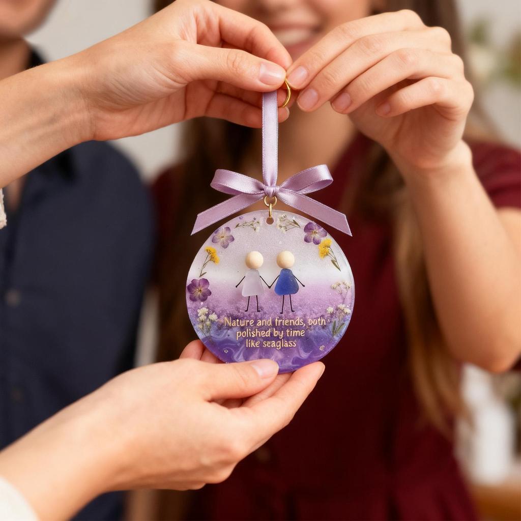 Friends Ornaments For Women Decorative 2D Acrylic Pendant Acrylic Friendship Pendant For Holiday For Indoor Outdoor Yard Family