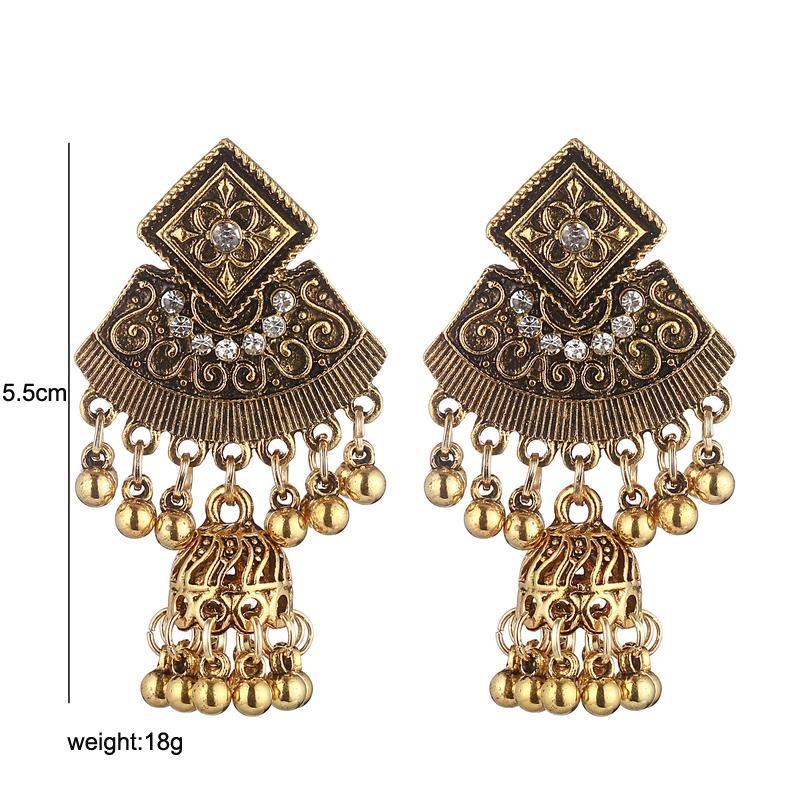 LOVBEAFAS Boho Brincos Statement Dangle Earrings For Women Small Bell Vintage Long Tassel Drop Earring Fashion Jewelry Bijoux