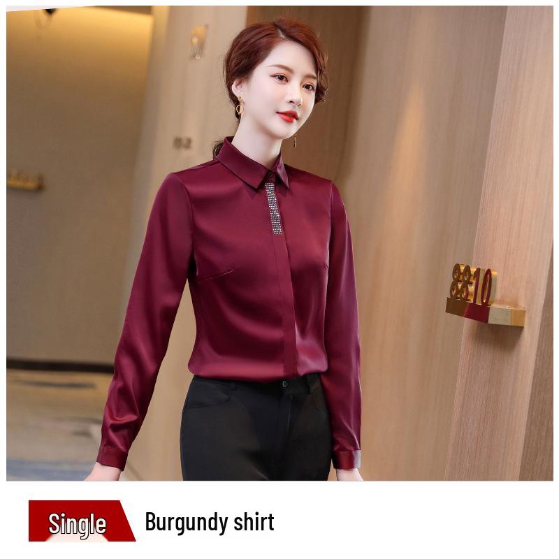 Women's Flannel Thickened Long Sleeve Shirt - 2025 Fall/Winter Collection, Ideal for Professional and Commuting Wear