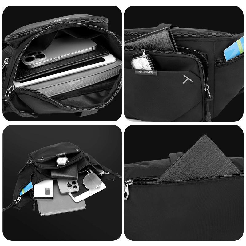 Men's Waist Packs Chest Bag Nylon Crossbody Bags For Men Fashion Casual Men Bag Male Chest Pack Fanny Bags Bag Sac