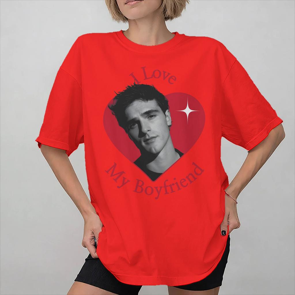 Nate Jacobs Jacob Elordi Grafikdruck T-Shirts für Unisex Damen Baumwoll-T-Shirt Kleidung