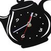 Diy Acrylic Coffee Cup Teapot 3D Wall Clock Decorative Kitchen Wall Clocks Decor