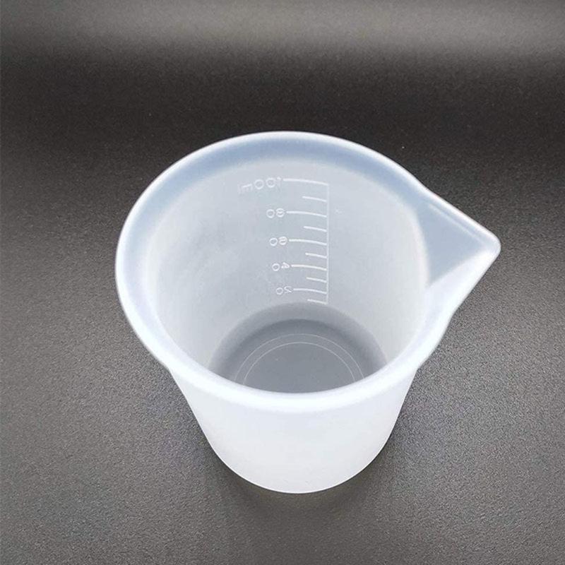 100ml Resin Cup DIY Crafts Jewelry Silicone Measuring Cup Reusable Mixing Cup with Precise Scale Non-Stick Silicone Cup