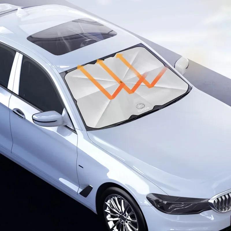 Car Sunshade Umbrella Windshield Folding Front Parasol Umbrella Type Sun Shade for Toyota Corolla Camry Yaris Hilux Prius Auris