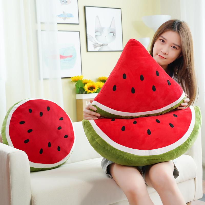 Creative watermelon throw pillow plush toy doll sofa cushion children's doll soothing doll activity gift
