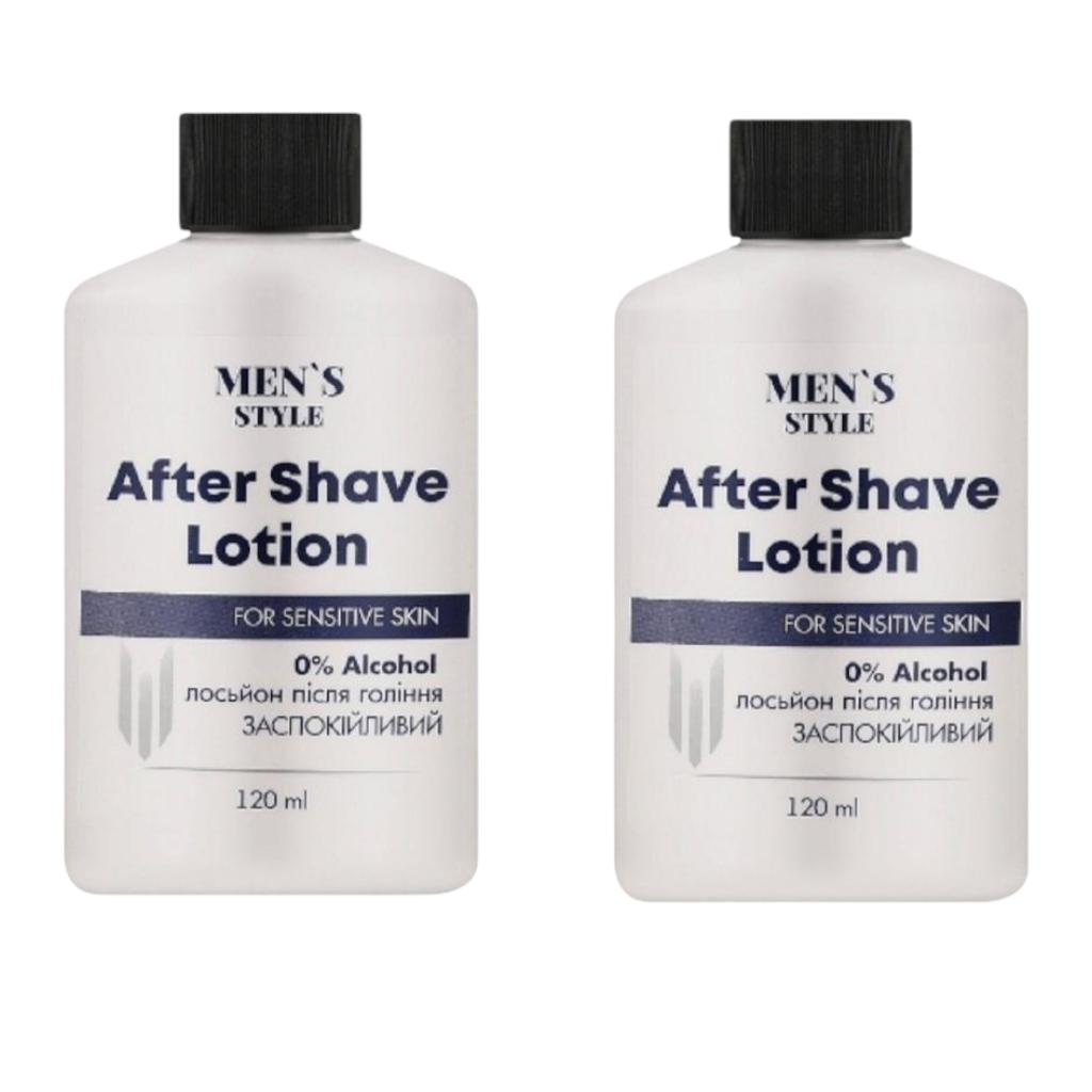 

Заспокійливий лосьйон після гоління Чоловічий догляд - Заспокійливий білий для чутливої шкіри та Тонік блакитний для всіх типів шкіри 6 pcs. синій/білий