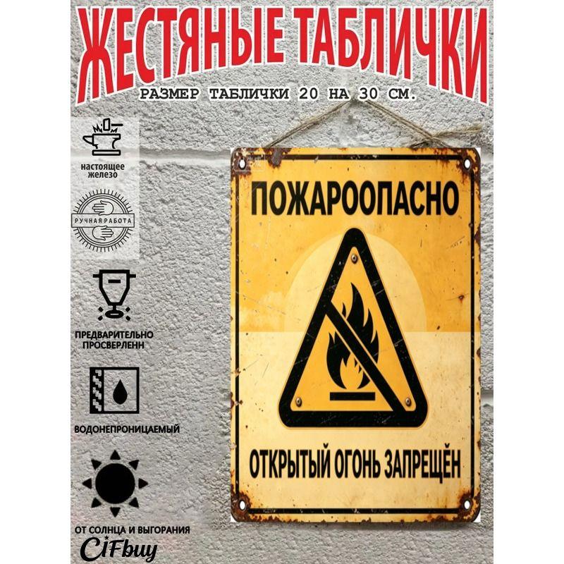 Metal Warning Sign Poster for Country House Decor, 20x30cm