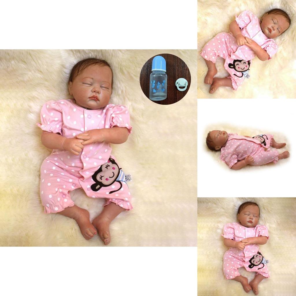 Realistic 18" Reborn Doll Baby With Soft Silicone Body Perfect For Kids Gifts