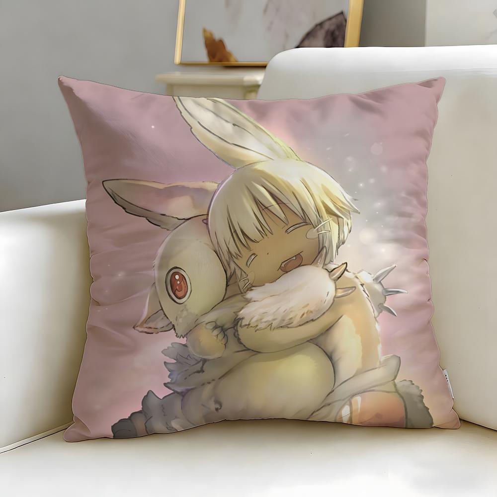 adventure anime Made in Abyss Cushion Cover Soft EasyWash Pillow Case Versatile for Couch Bed Travel and Office