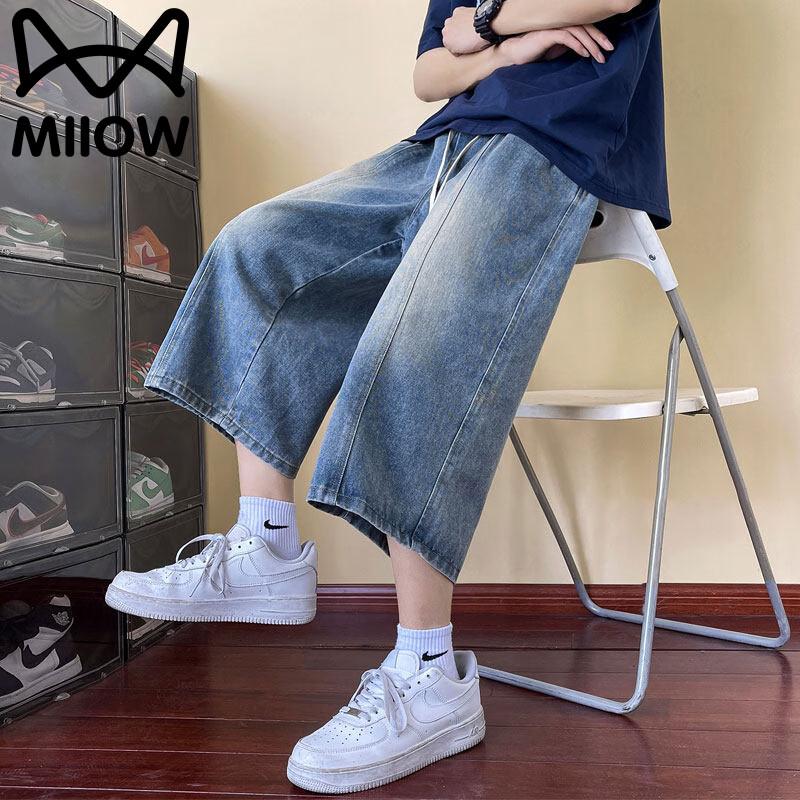 MiiOW Men s Summer Straight-Fit Capri Jeans M