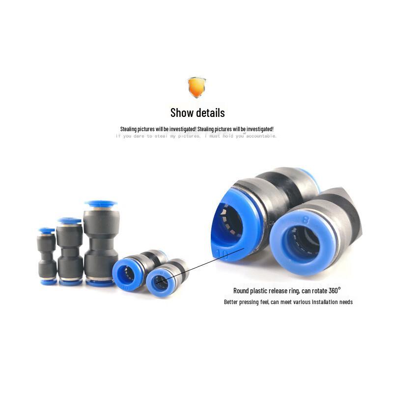 OIMG Pneumatic Straight Quick Connect PU Tube Fitting