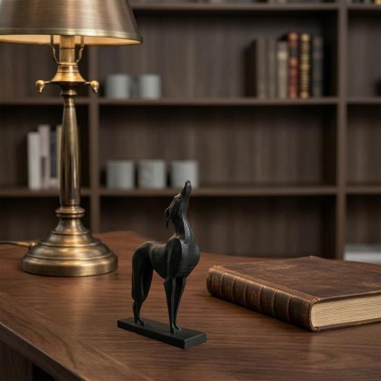 3D Printed Greyhound Statue, Matte Black Minimalist Dog Sculpture, Lifelike Greyhound Figure, Dog Statues for Home Office Decor, Greyhound Gifts