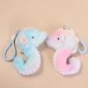 Soft Ocean Animal Plush Keychain Starfish Fluffy Whale Keyring Cute Seahorse Pendant  Home Decor