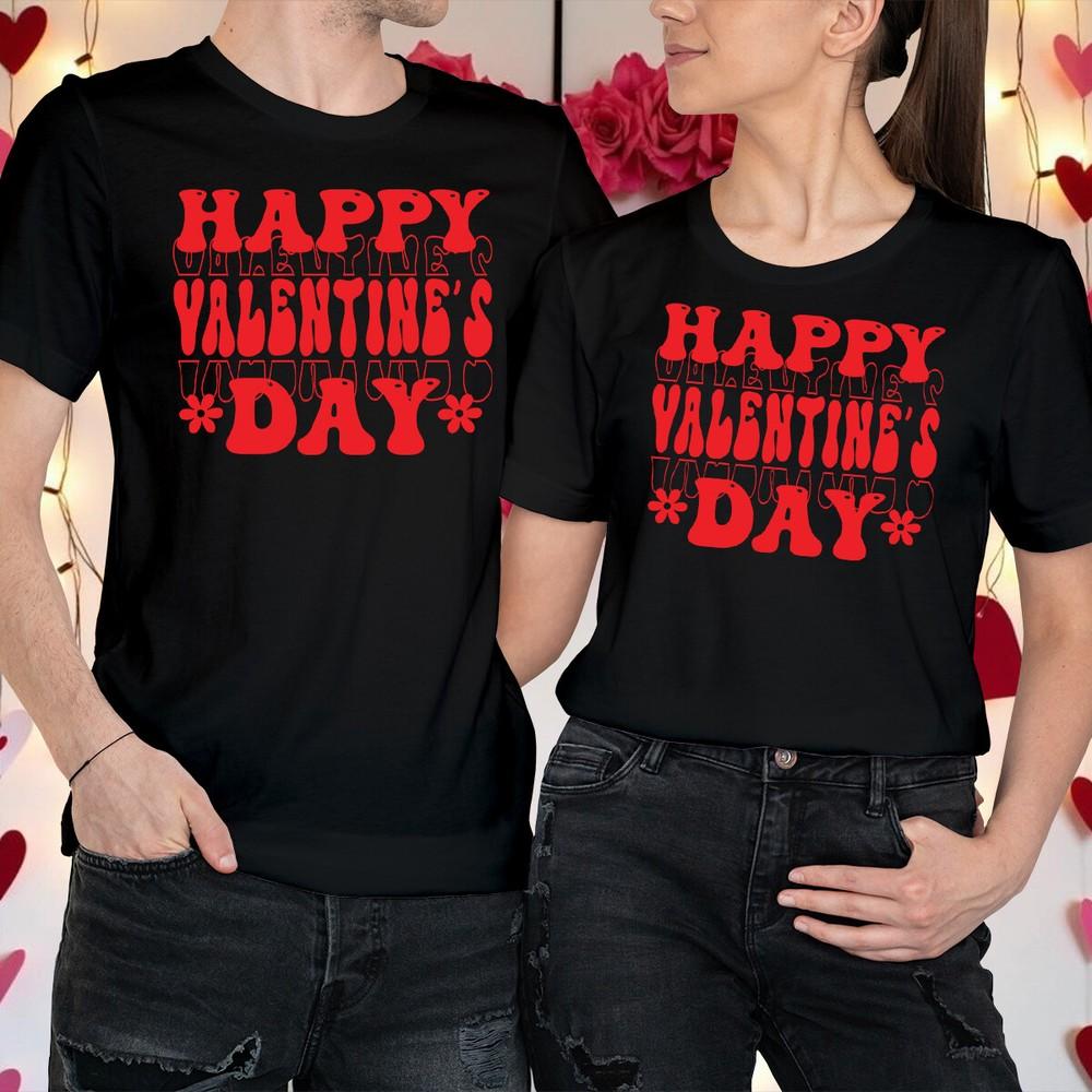 

Идеи нарядов для пар на День святого Валентина Ретро парные футболки #VD M