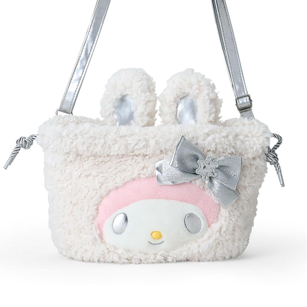 Sanrio Drawstring Shoulder Bag Snow My Melody 129747 2-Way (Fluffy Rabbit)