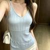 Sweet Wind Crochet Hollow Suspender Knitted Vest Spring and Summer Loose and Thin Fashion Temperament Versatile Short Top