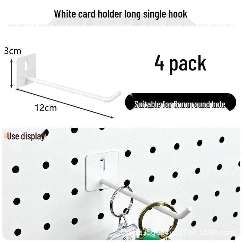 Pegboard Wall Organizer with Hooks - No-Drill Storage Rack for Entryway or Study Room.