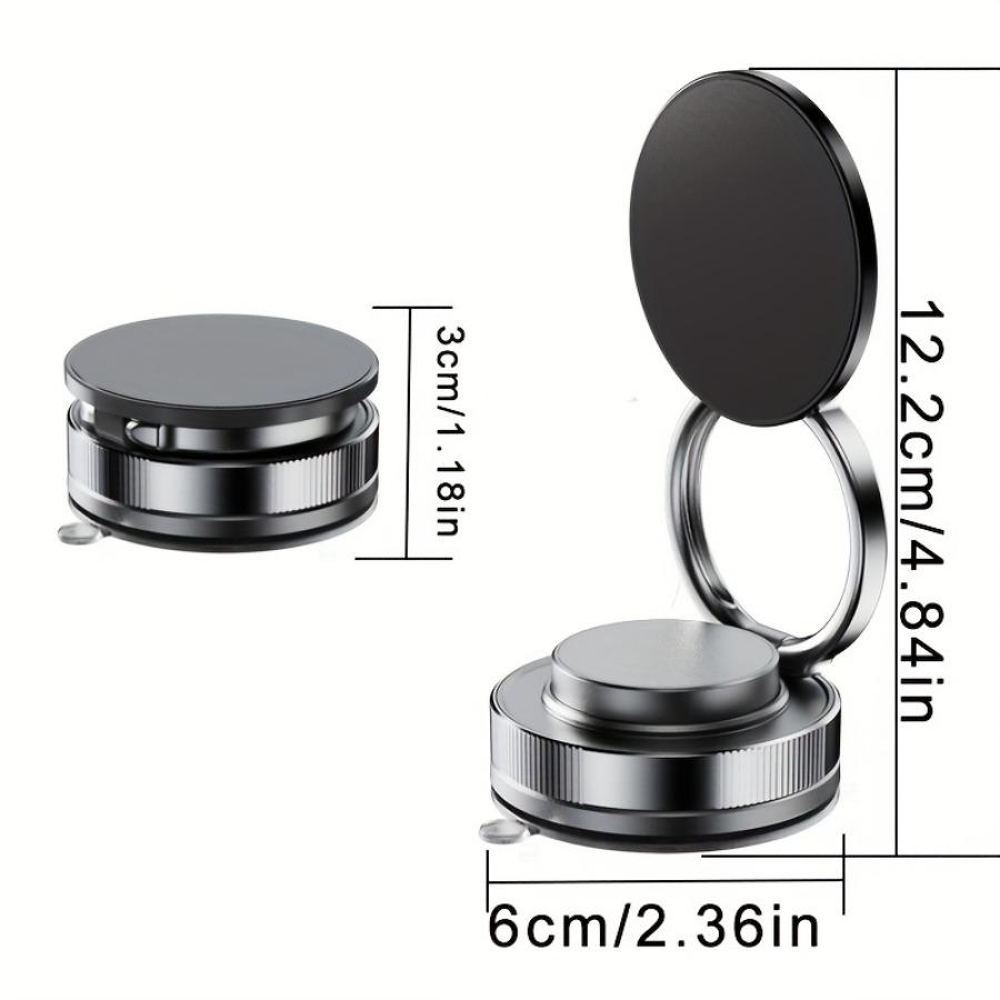 360° Foldable Vacuum Magnetic Phone Holder, Magnetic Car Phone Mount, Hands-Free Suction Cup Phone Holder for Smooth Surface/Car