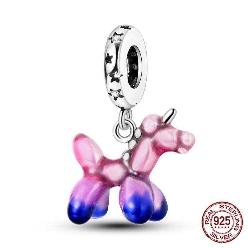 100% 925 silver Animal Series Bulldog Zebra Squirrel Charms Fit Original 925 Bracelet DIY Jewelry Making Women Gift