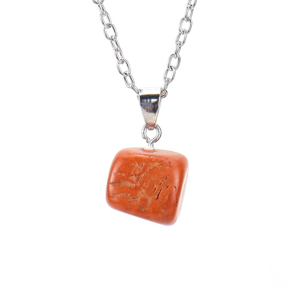 Natural Crystal Natural Stone Tiger Stone Irregular Shape Small Pendant Necklace N627