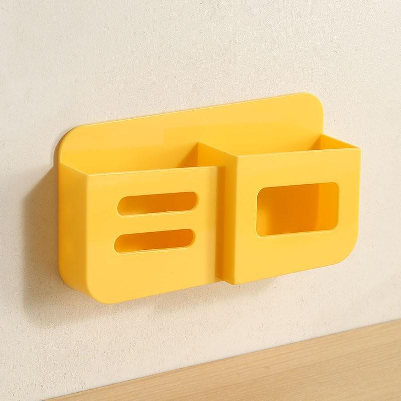 

1Pcs TV Air Conditioner Remote Control Non-punching and Non-marking Wall-mounted Box Mobile Phone Charging Wall-mounted Box жёлтый