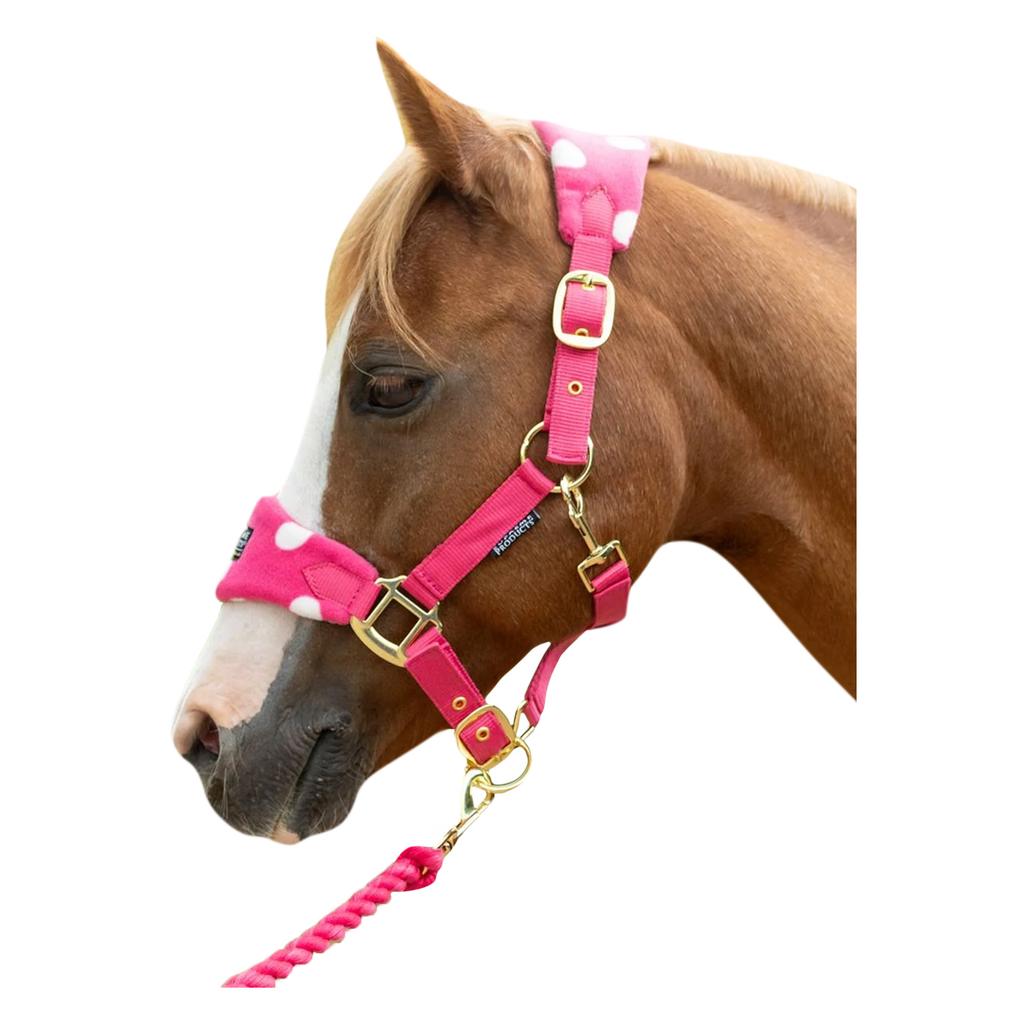 Supreme Products Dotty Fleece Horse Head Collar & Lead Rope