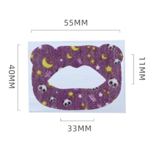 Tibemi Anti-Snoring Device, O-Shaped Nasal Breathing Tape, Mouth Closure Tape, Cute Design, Sleep Aid, Easy and Convenient Design, 2 Boxes of 60 Tapes