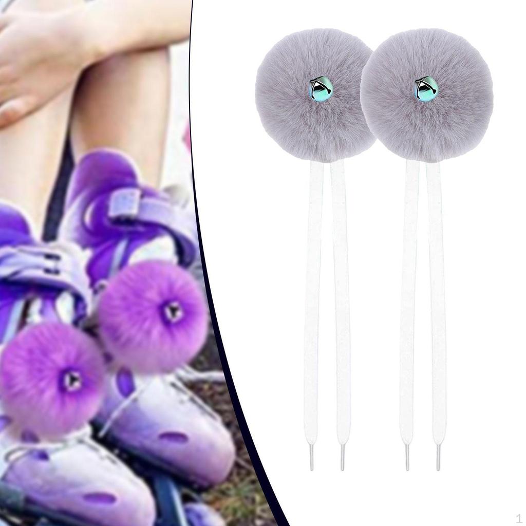 2 Pieces Kids Skates Laces Balls with Bells for Outdoor Activities Roller