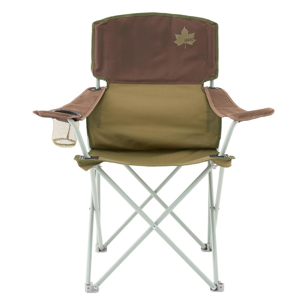 LOGOS Back Assist Armchair 73331900 with Drink 120kg Weight Capacity Holder,