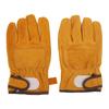 1 Pair of Heat Resistant Gloves Fireproof Flame Retardant Non Scalding for BBQ Grill Short Yellow