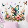 Elf and Flower Butterfly Theme Bedroom Living Room Children's Room Stickers