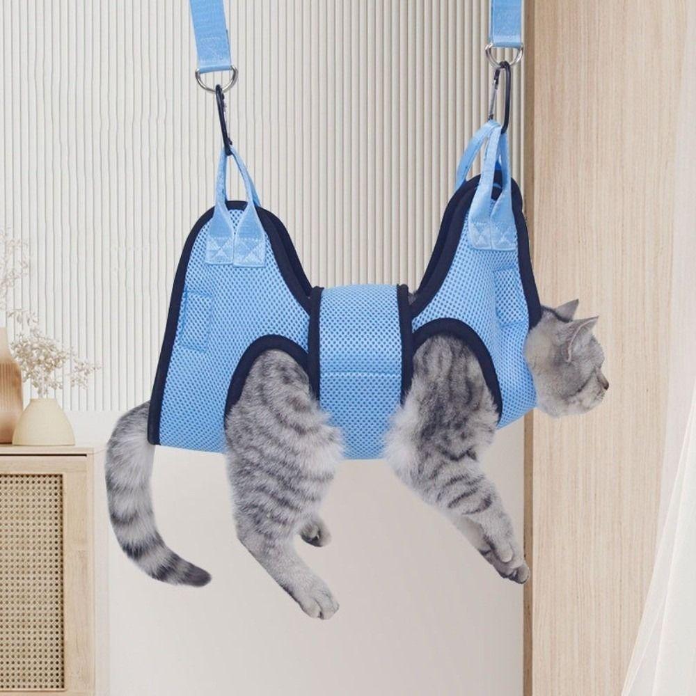 with Security Strap Pet Nail Trimming Hammock Anti Scratch Cat Holder for Grooming  Bathing