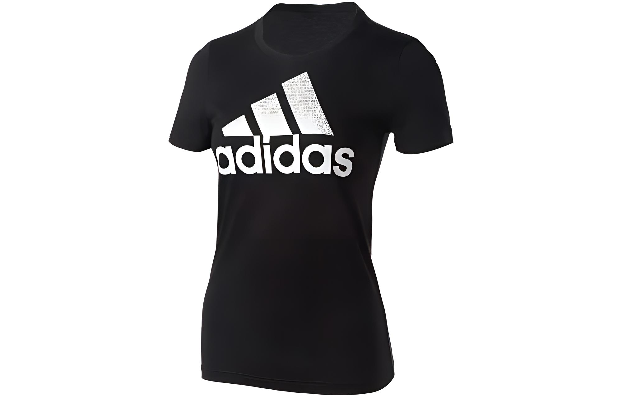 

Adidas T Shirts Women s Black Crew Neck Moderate Straight Fit cv4561 XS