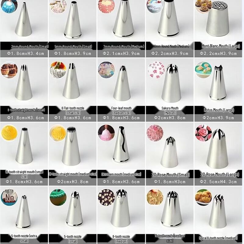 Draymond 11-Piece Cake Decorating Piping Nozzle Set