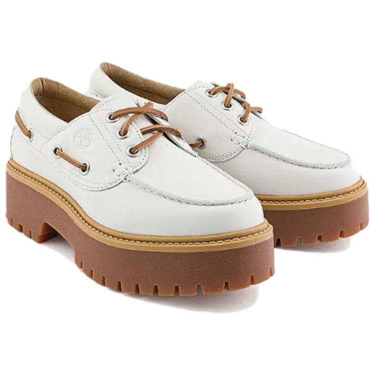 Timberland Fashion Versatile Womens Casual Shoes Thick Sole Height Increasing Women casual shoes White A64F4