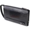 Stylische Clutch für Herren aus echtem Strukturleder mit Reptilprägung CANPELLINI 21563 Schwarz