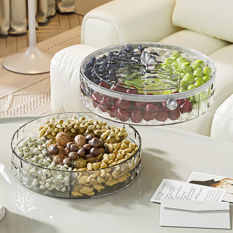 Products Household Fruit Box, Living Room Coffee Table, Dry Fruit Tray, Candy Box, Nut Snack Storage Box, Peanut and Melon Seed Tray