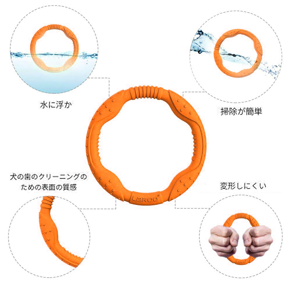 LaRoo Teddy Dog Dental Durable Chew Toy for Small 18cm Round Stress Reliever To Medium Floating Training Toy for Pets Toy, Dogs, Frisbee, (Small